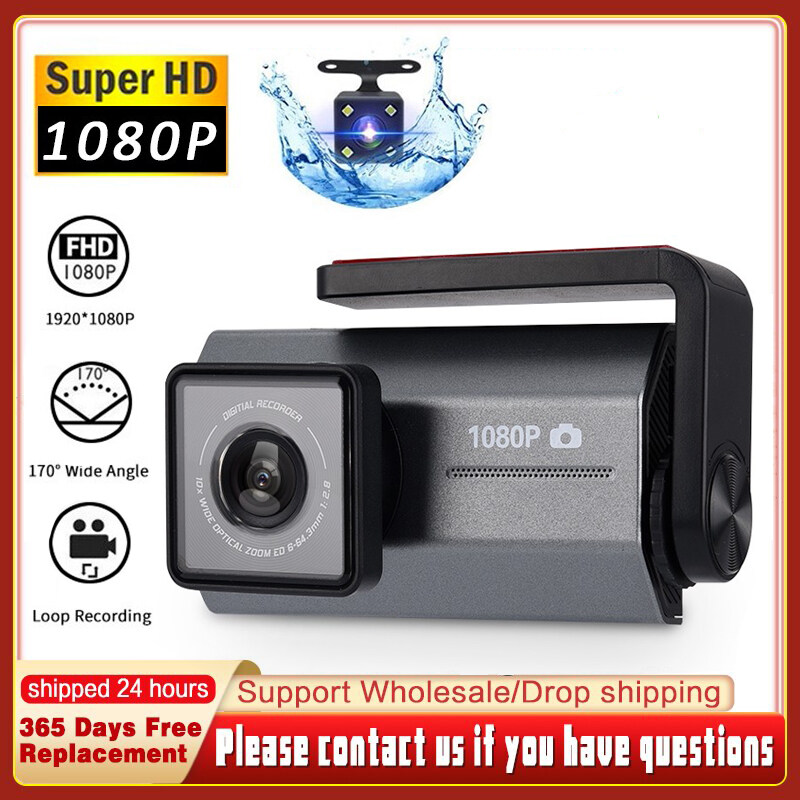 EKLEVA Car Camera HD 1080P Dash Cam 170° Wide Angle Night Vision With Rear View Camera 3.0 inch IPS Screen Loop Recording Car Dashcam