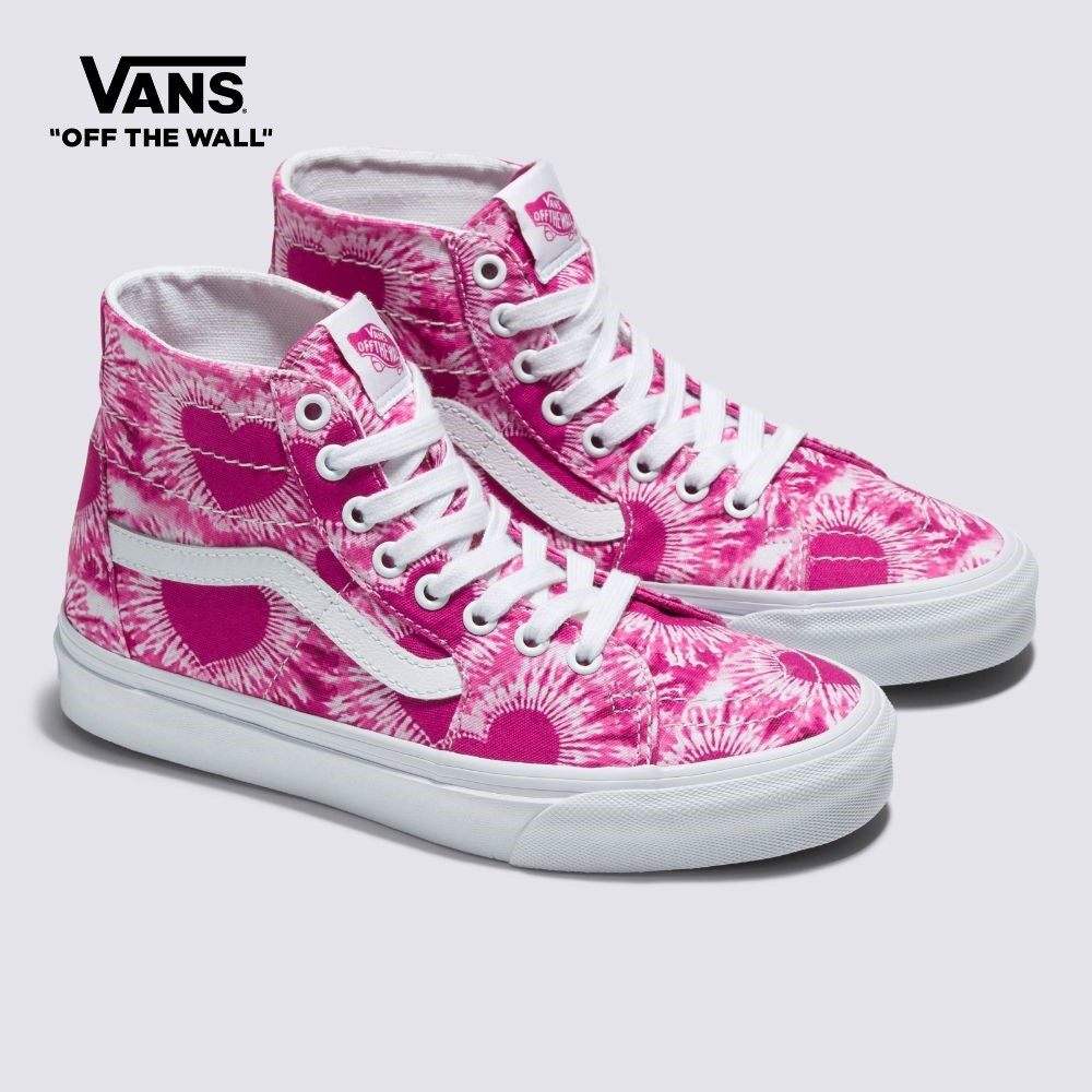 Vans Tie Dye Hearts Sk8-Hi Tapered Sneakers Women (Unisex US Size) PINK VN0A5KRUVDH1