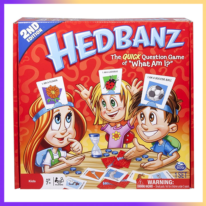 Hedbanz 2nd Edition Family Board Game | What am i Party Funny Card for Kids | Interavtive The Quick Question Fun Games Guess Who i am (English Version)