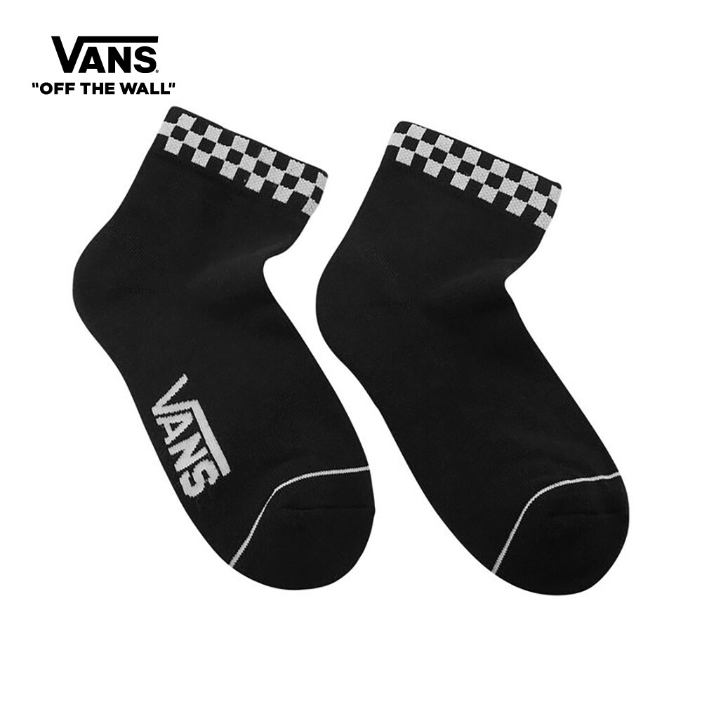 Vans Peek-A-Check Crew Socks (size 6.5-10, 1 pair) Men Black VN0A3Z92BLK1
