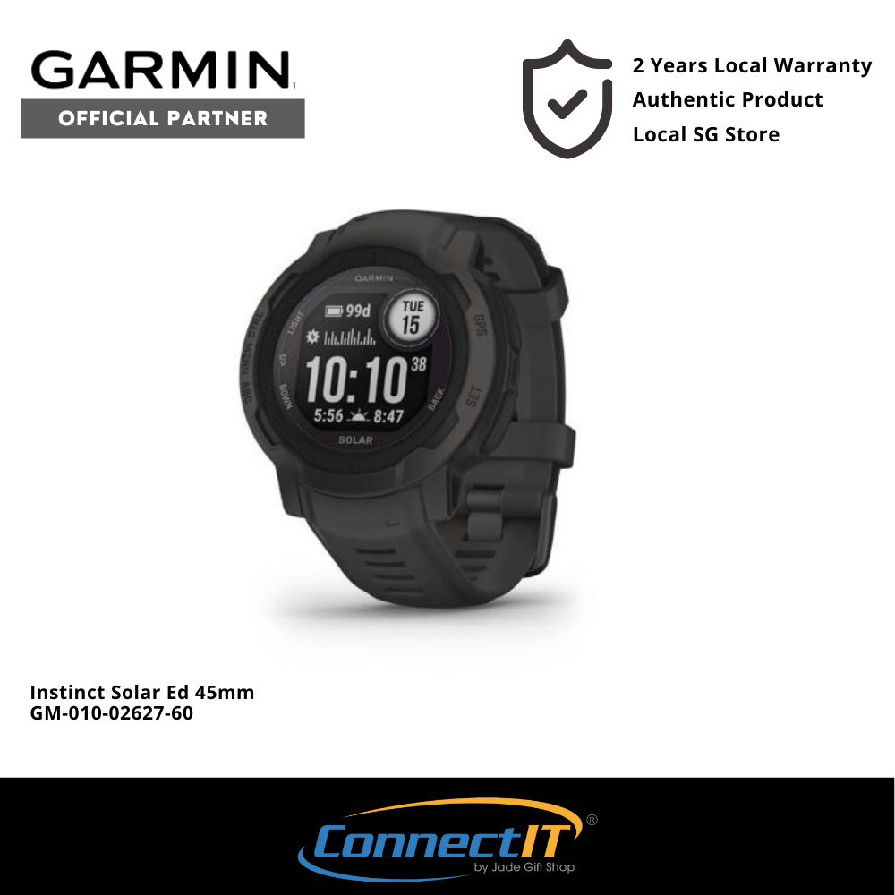 Garmin Instinct 2 Solar Edition 45mm Rugged GPS Watch, Solar Charging, Multi-GNSS Support with ( 2 years local warranty. )